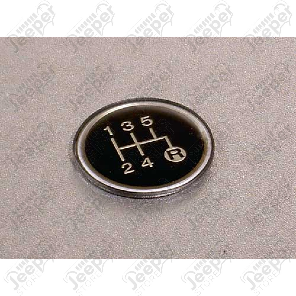 Pastille de pommeau de levier de vitesses (5 rapports) boite à vitesses T5 Jeep CJ
