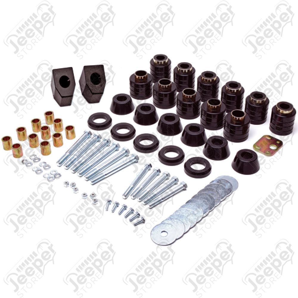 Kit de silentblocs de caisse renforcé + 1" pour Jeep Wrangler YJ - KJ04505BK / ASP04505