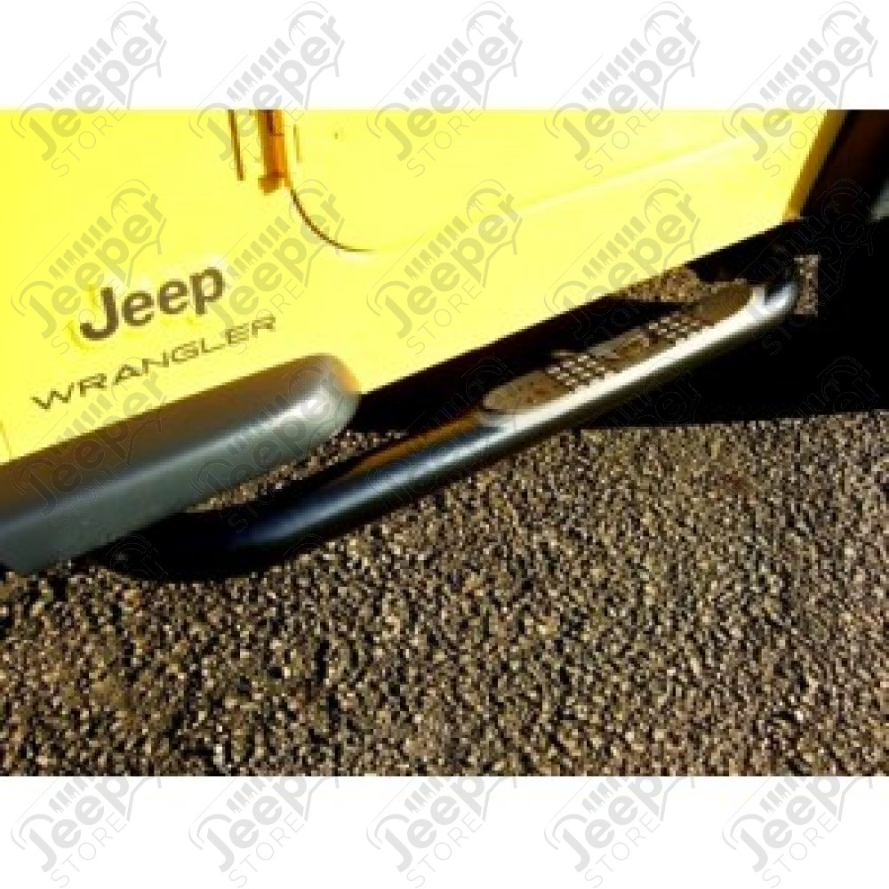Kit marchepieds tubulaire noir avec plateau anti-dérapant pour Jeep Wrangler YJ et TJ - B8625 / 8625B / 11591.03 / RT26015 / RT26016 / 11590.04 / 11590.03 / 11504.04 / 35600