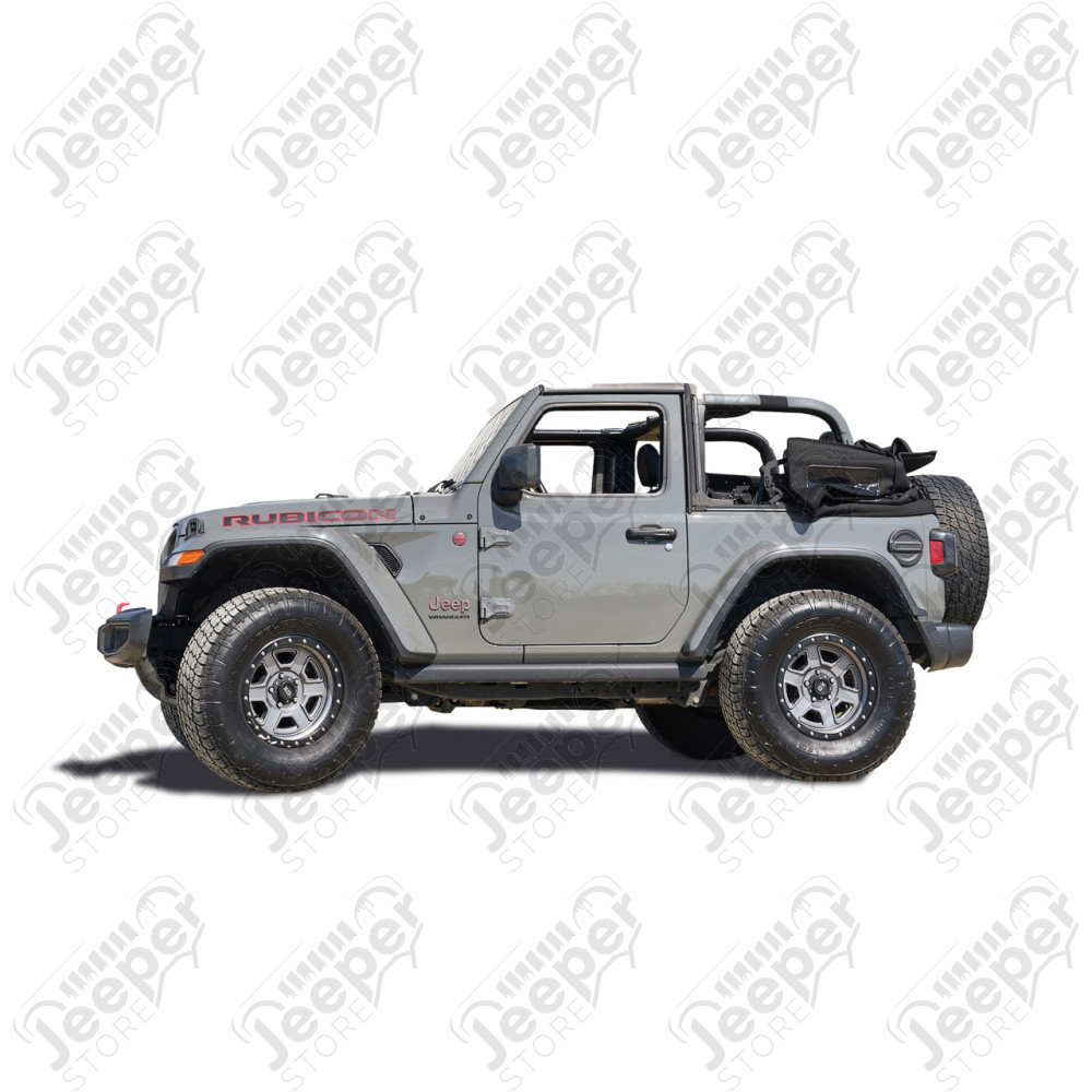 Bâche électrique Squareback by MyTop - Couleur : Black (Noir) - Jeep Wrangler JL (2 portes) - 9440017 / 94400-17