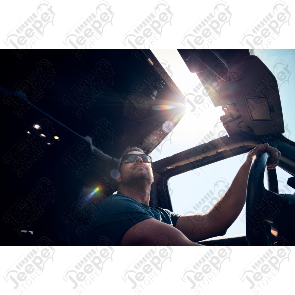 Bâche électrique Squareback by MyTop - Couleur : Black (Noir) - Jeep Wrangler JL (2 portes) - 9440017 / 94400-17