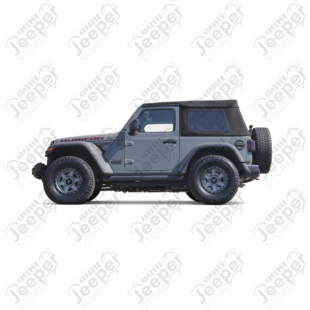 Bâche électrique Squareback by MyTop - Couleur : Black (Noir) - Jeep Wrangler JL (2 portes) - 9440017 / 94400-17