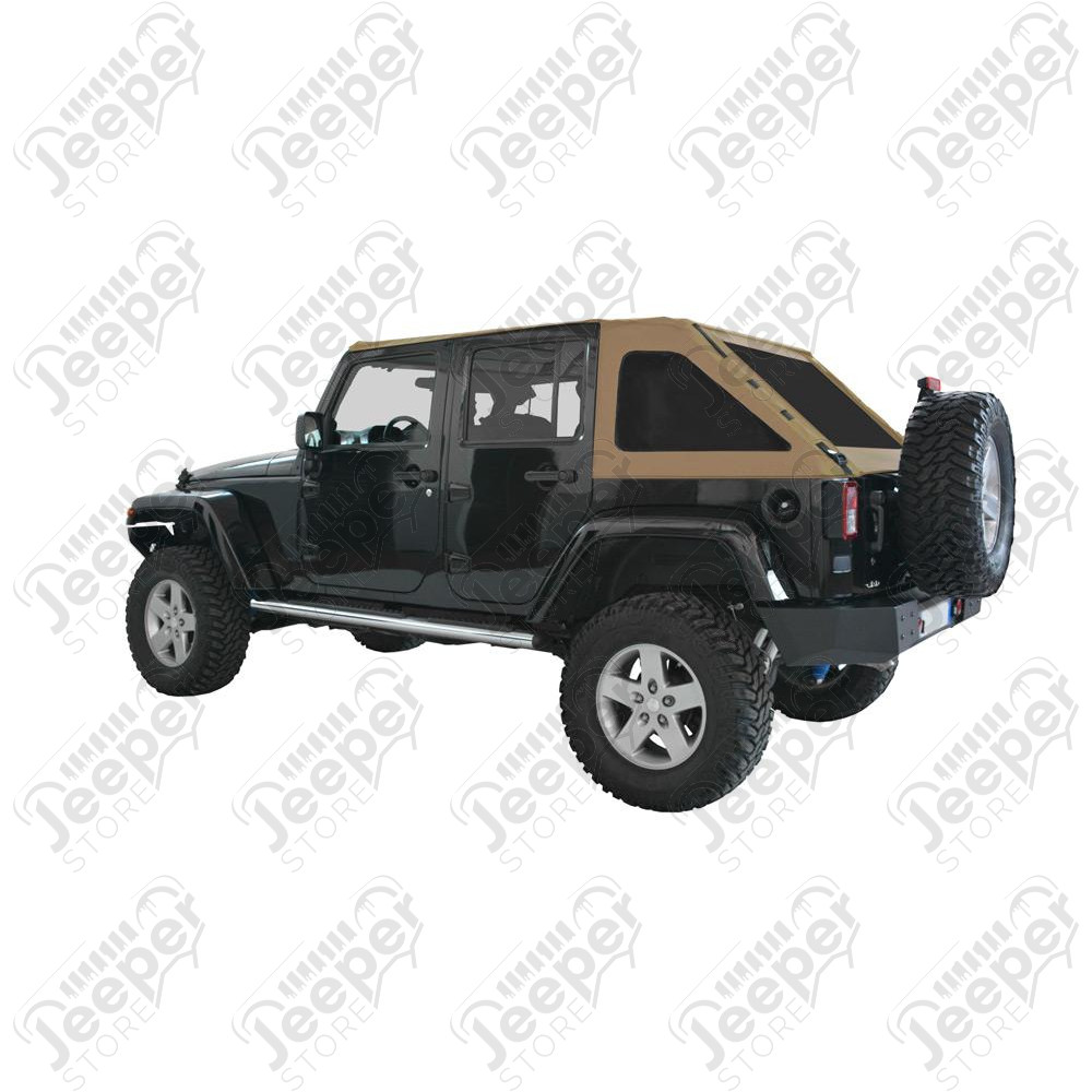 Bâche complète Suntop Fastback Top U4, couleur: Sable (Deep Sand) pour Jeep Wrangler JK Unlimited (4 portes)