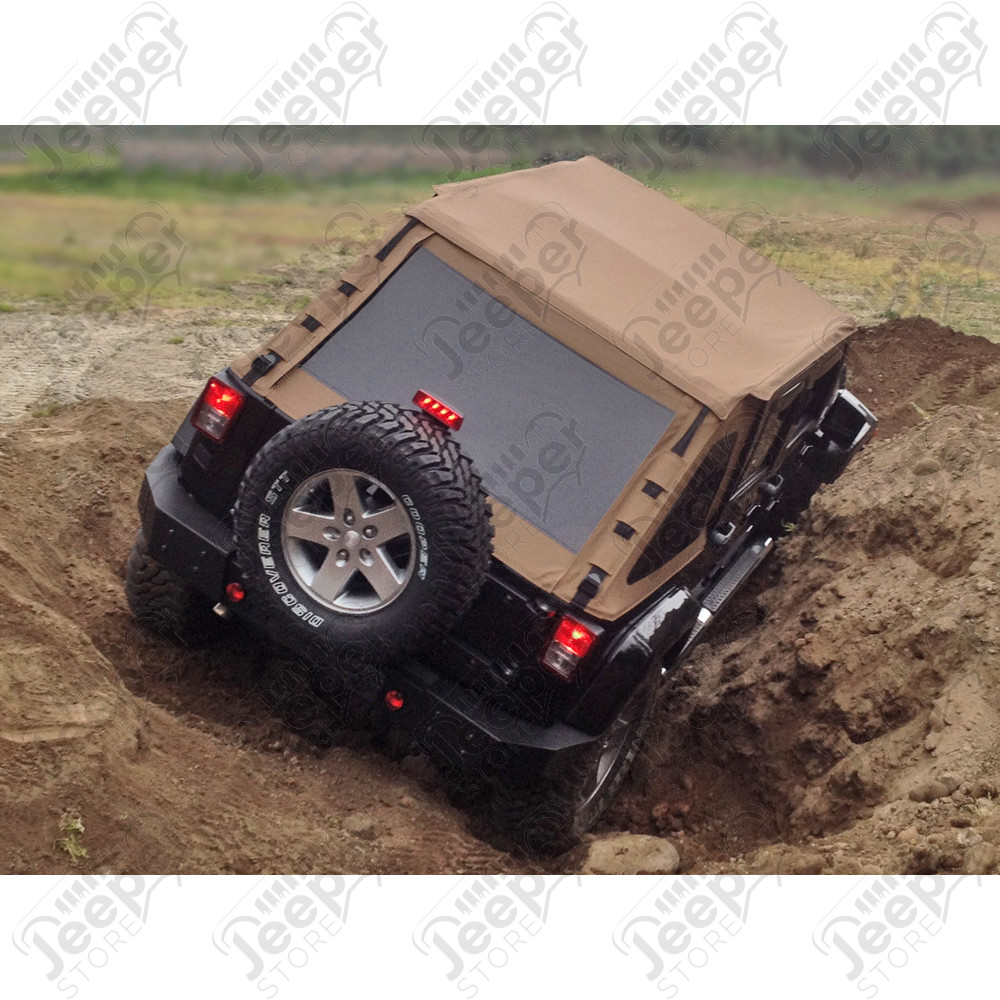 Bâche complète Suntop Fastback Top U4, couleur: Khaki (Green Military) pour Jeep Wrangler JK Unlimited (4 portes)