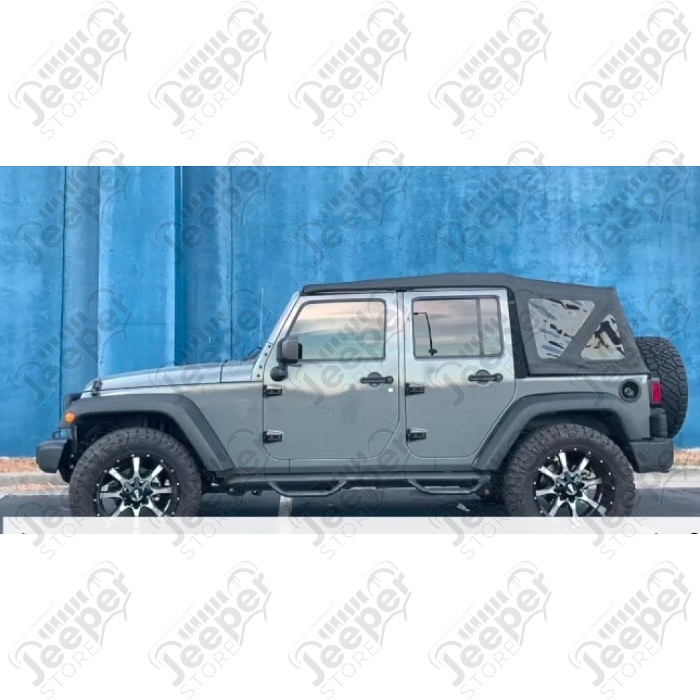Bâche électrique Squareback by MyTop - Couleur : Burgundy (Bordeaux) - Jeep Wrangler JL Unlimited (4 portes)