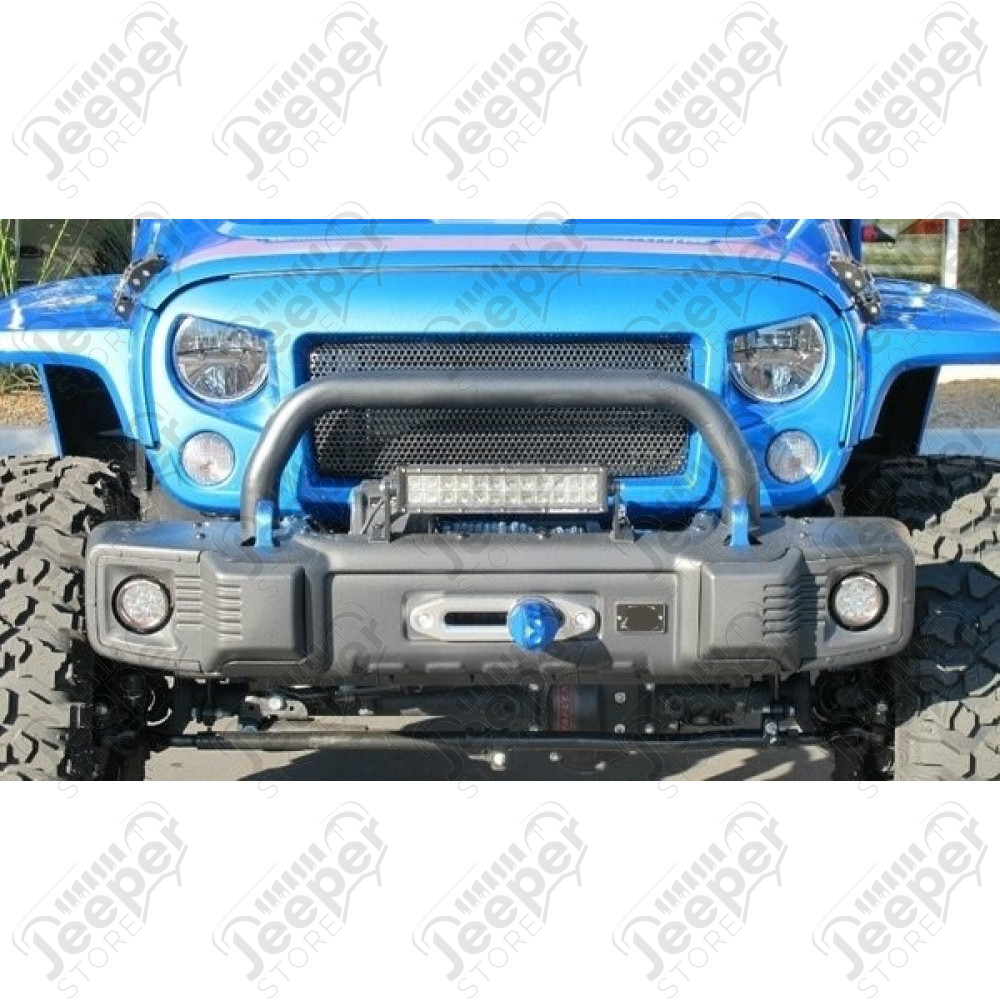 Pare chocs avant acier avec ou sans porte treuil type Spartacus pour Jeep Wrangler JK