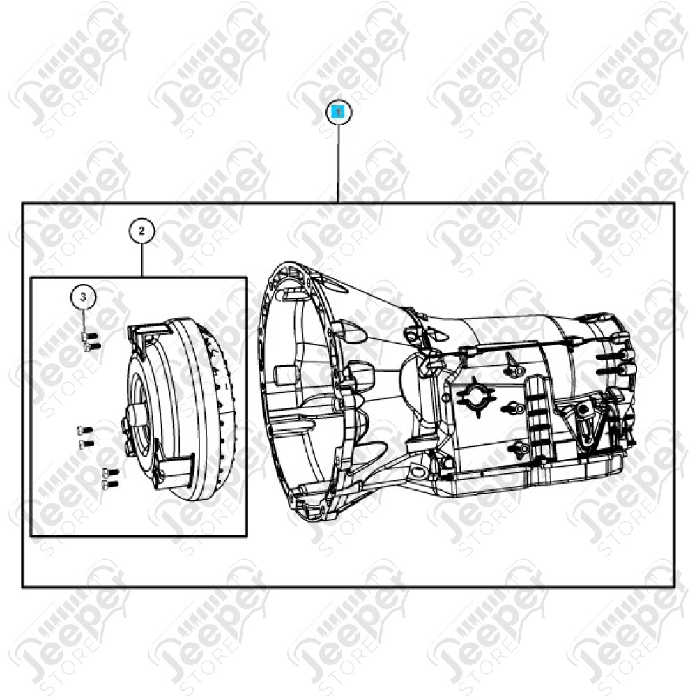Boite automatique 21DGJ NAG1 W5A580 (avec convertisseur) pour 3.6L V6 essence Jeep Wrangler JK 