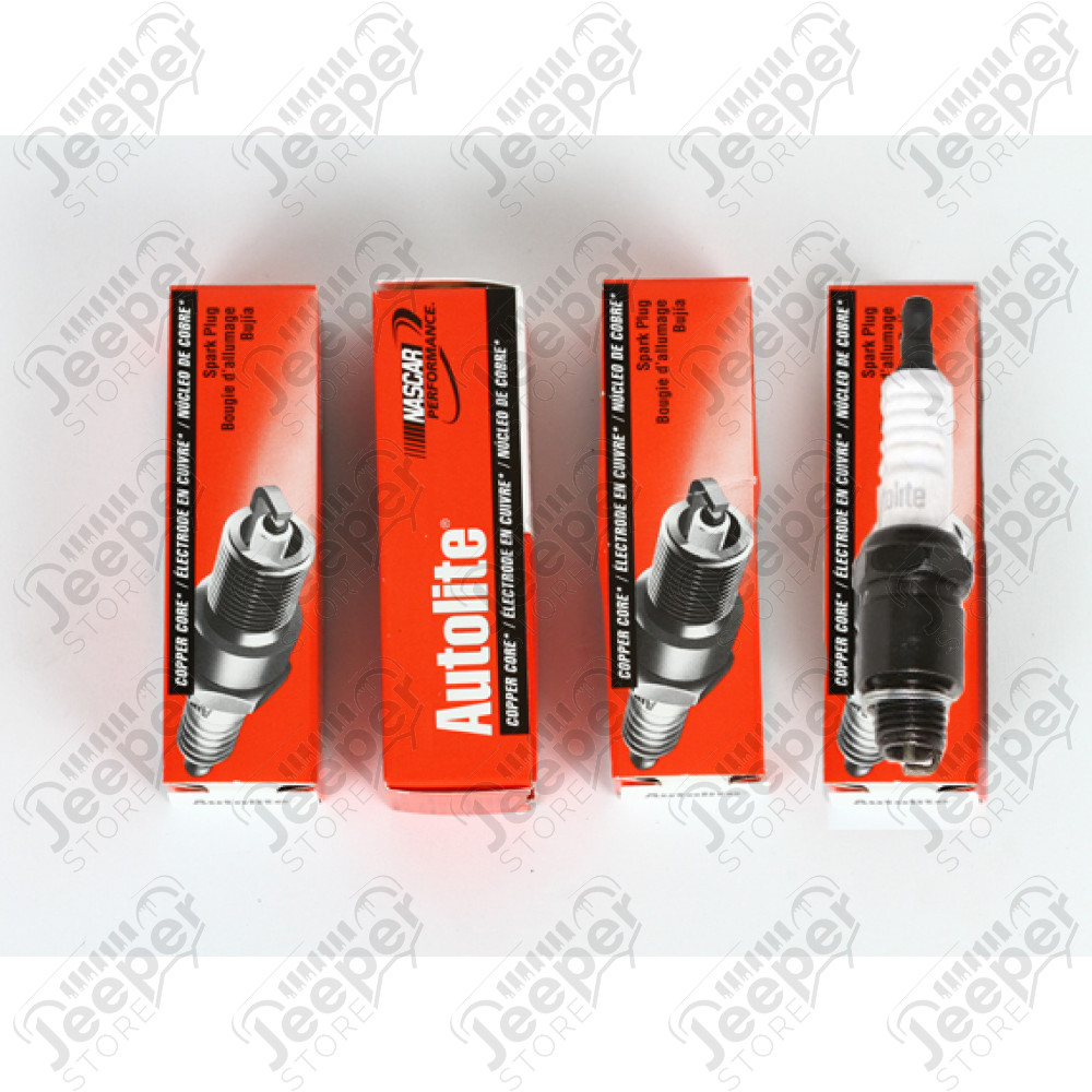 Kit de 4 Bougies d'allumage 6v / 12v Jeep Willys MB, GPW, M201, GPA, M38, CJ2, CJ3A, CJ3B