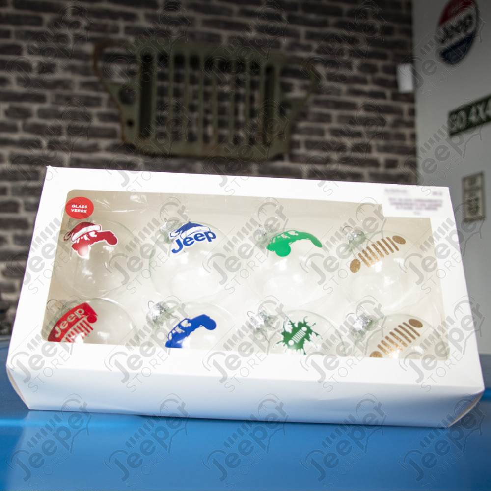 Kit 8 Boules de noël souvenir Jeep