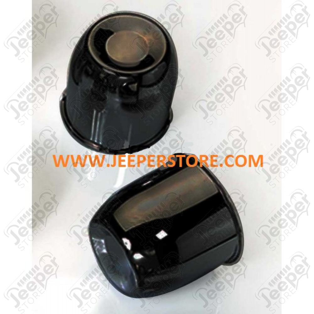 Cache moyeu de roue FERME (arrière) en acier noir (diamètre: 110mm) - Jeep CJ - CC110BK