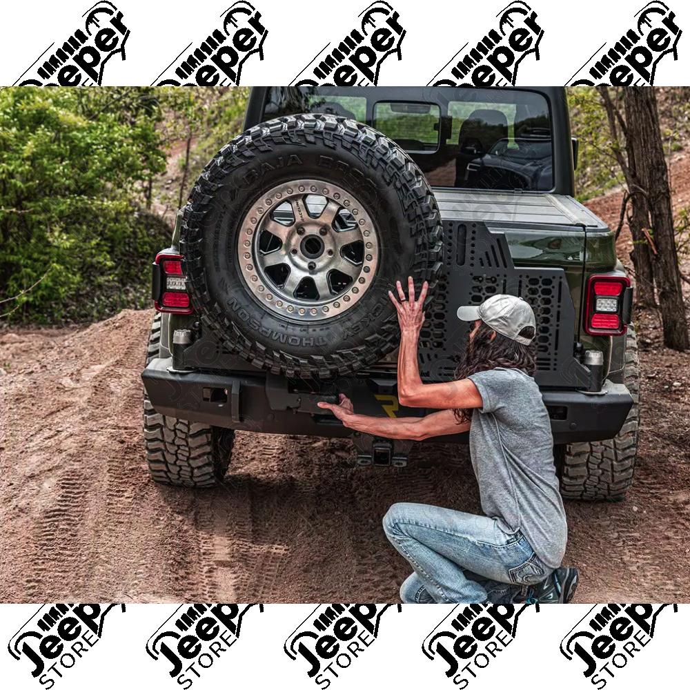 Porte gauche pour pare chocs arrière "Wingmate" Rugged Ridge by RealTruck pour Jeep Gladiator JT - 11540.41 / 11540-41 / 1154041