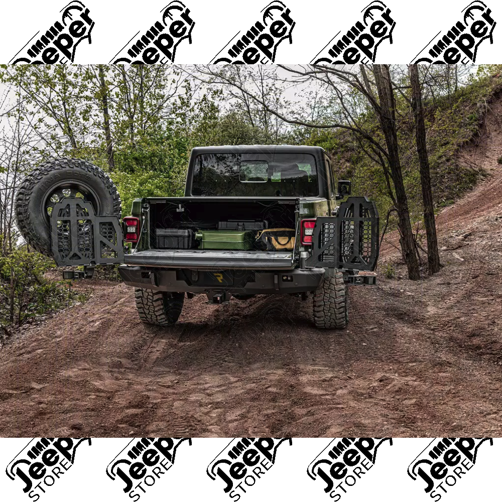Porte gauche pour pare chocs arrière "Wingmate" Rugged Ridge by RealTruck pour Jeep Gladiator JT - 11540.41 / 11540-41 / 1154041