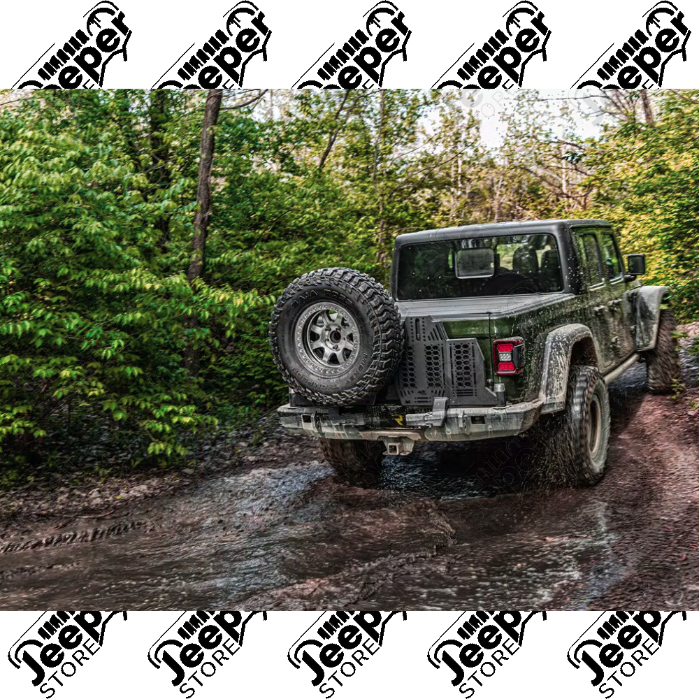 Porte gauche pour pare chocs arrière "Wingmate" Rugged Ridge by RealTruck pour Jeep Gladiator JT - 11540.41 / 11540-41 / 1154041
