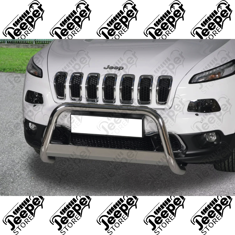 Pare buffles acier inox homologué pour Jeep Cherokee KL - 1542.55 / JC.104JC 31004 / JC.104JC-31004