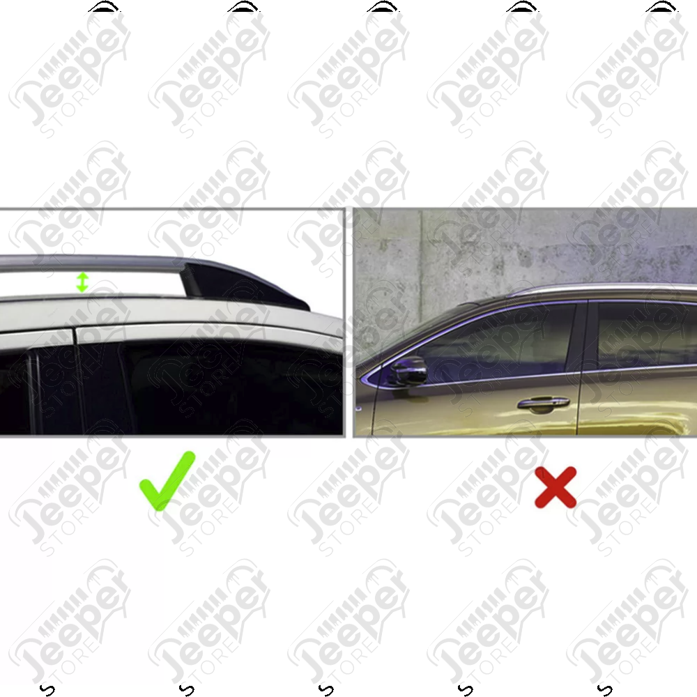 Kit 2 barres de toit en aluminium pour Jeep Cherokee KL - 1579.55 / JC.7520928