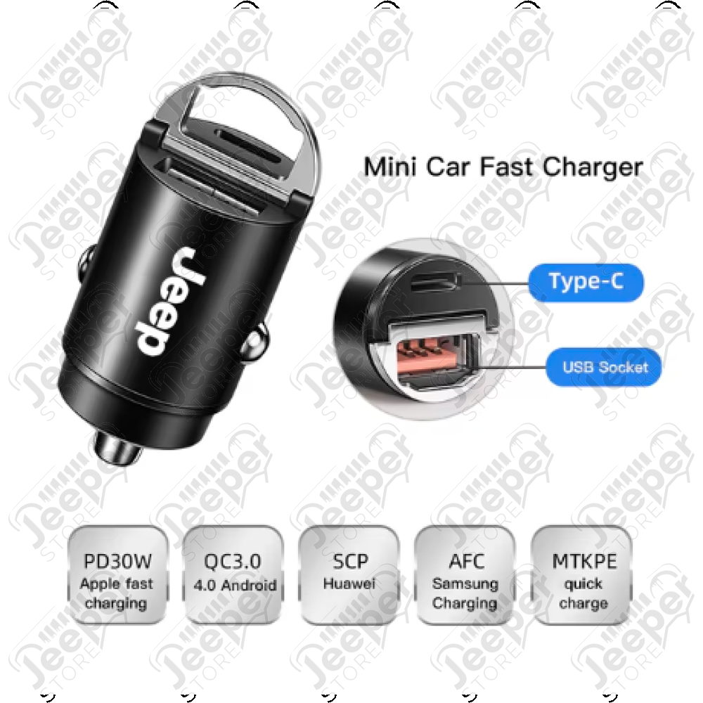 Goodies : Chargeur voiture Jeep, allume cigarre Jeep, prise allume cigarre vers USB, USB-C
