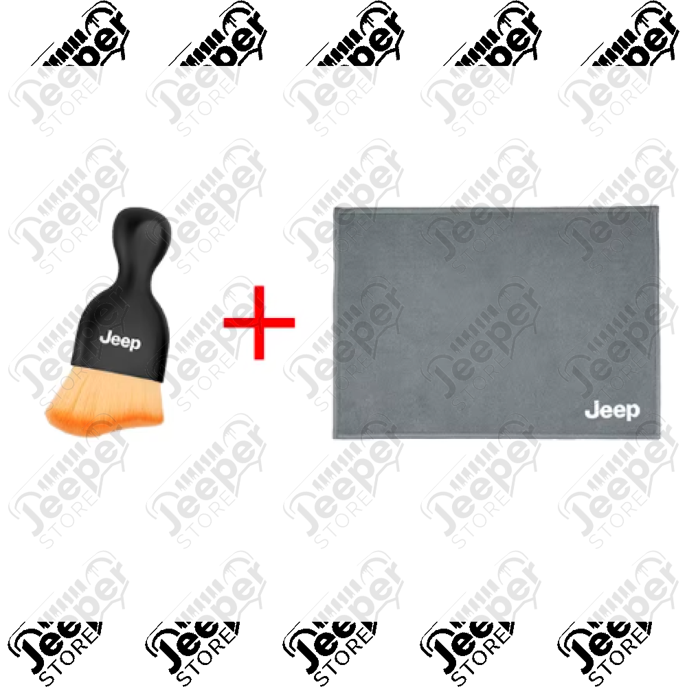 Goodies : Chiffon Jeep avec pinceau de nettoyage Jeep pour nettoyage du tableau de bord