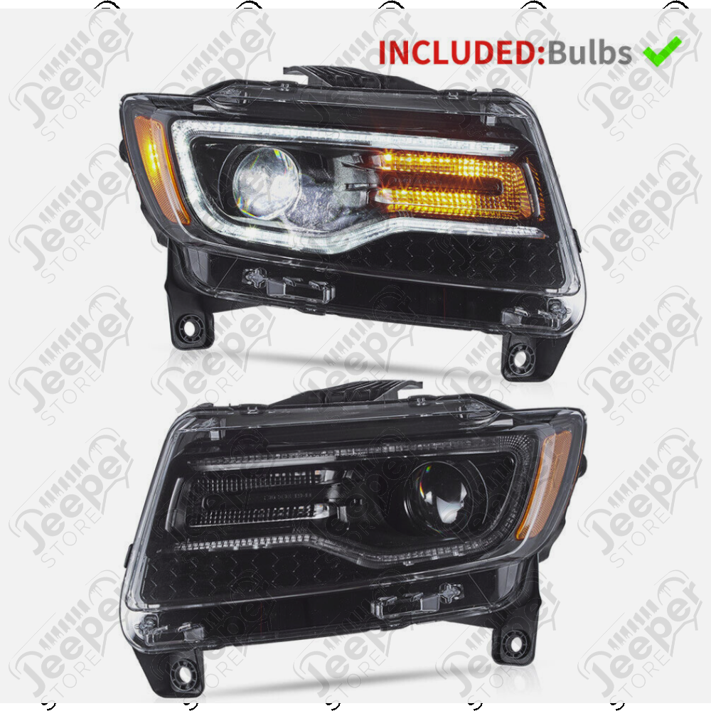 Kit de 2 phares avant LED pour Jeep Grand Cherokee WK2 - VLS-YAA-DQ-0509-HL