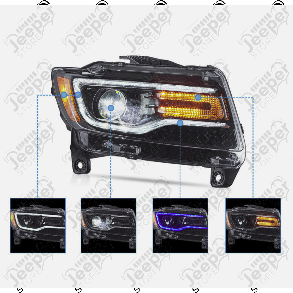 Kit de 2 phares avant LED pour Jeep Grand Cherokee WK2 - VLS-YAA-DQ-0509-HL