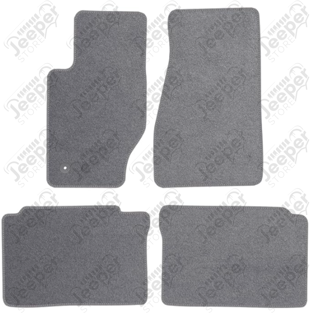 Kit de 4 tapis de sol en tissu couleur gris pour Jeep Grand Cherokee WH, WK