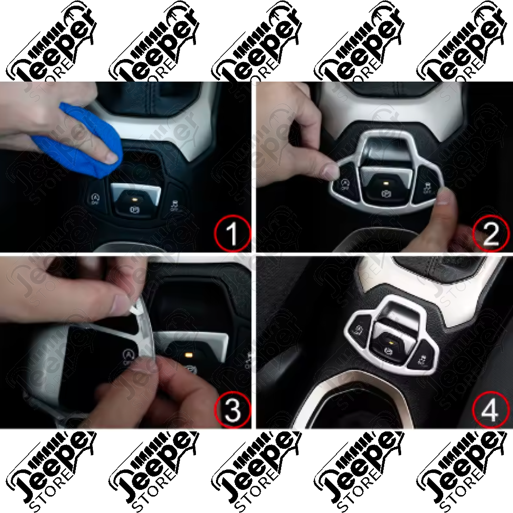 Enjoliveur de bouton de frein à main couleur gris silver pour Jeep Renegade BU, BV