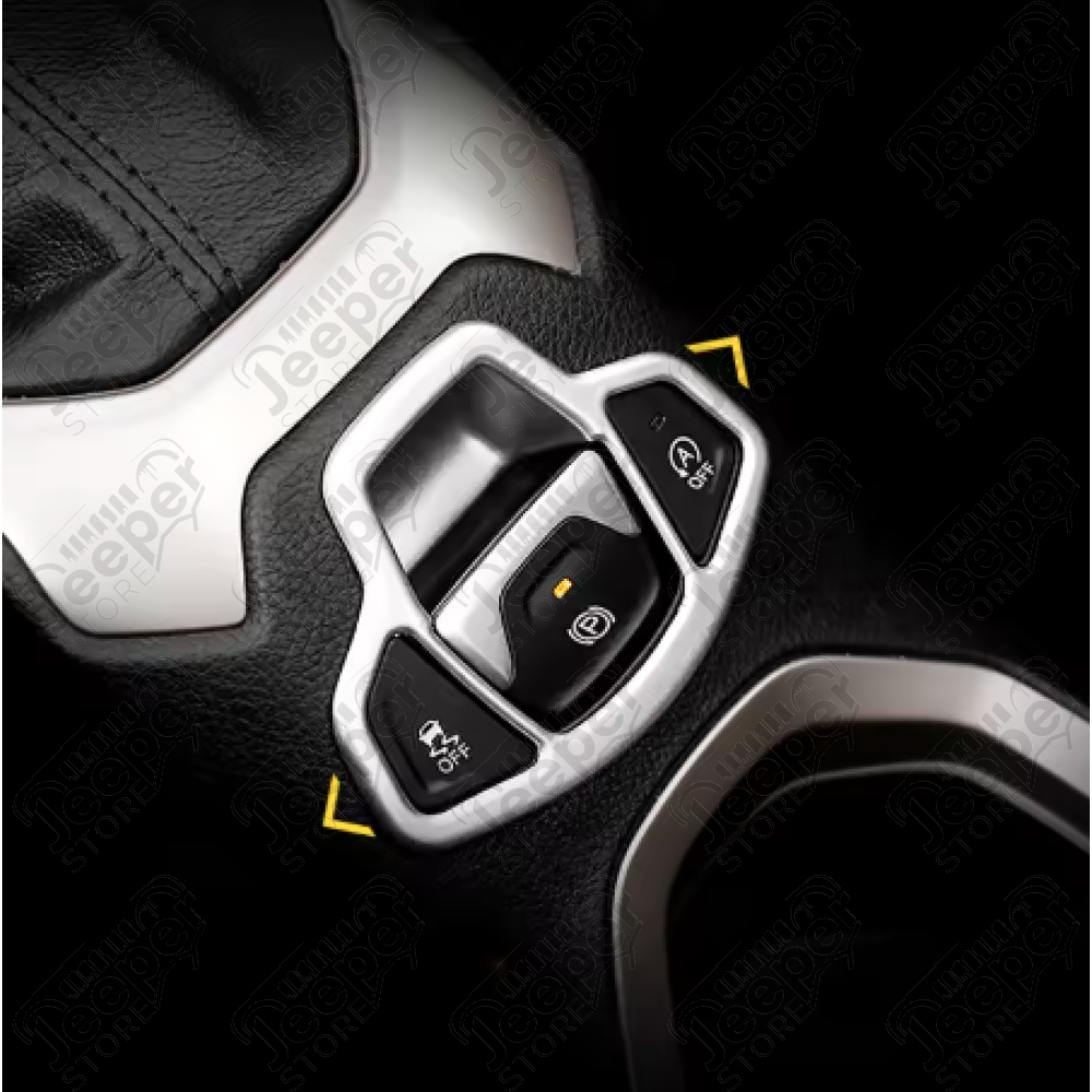 Enjoliveur de bouton de frein à main couleur gris silver pour Jeep Renegade BU, BV