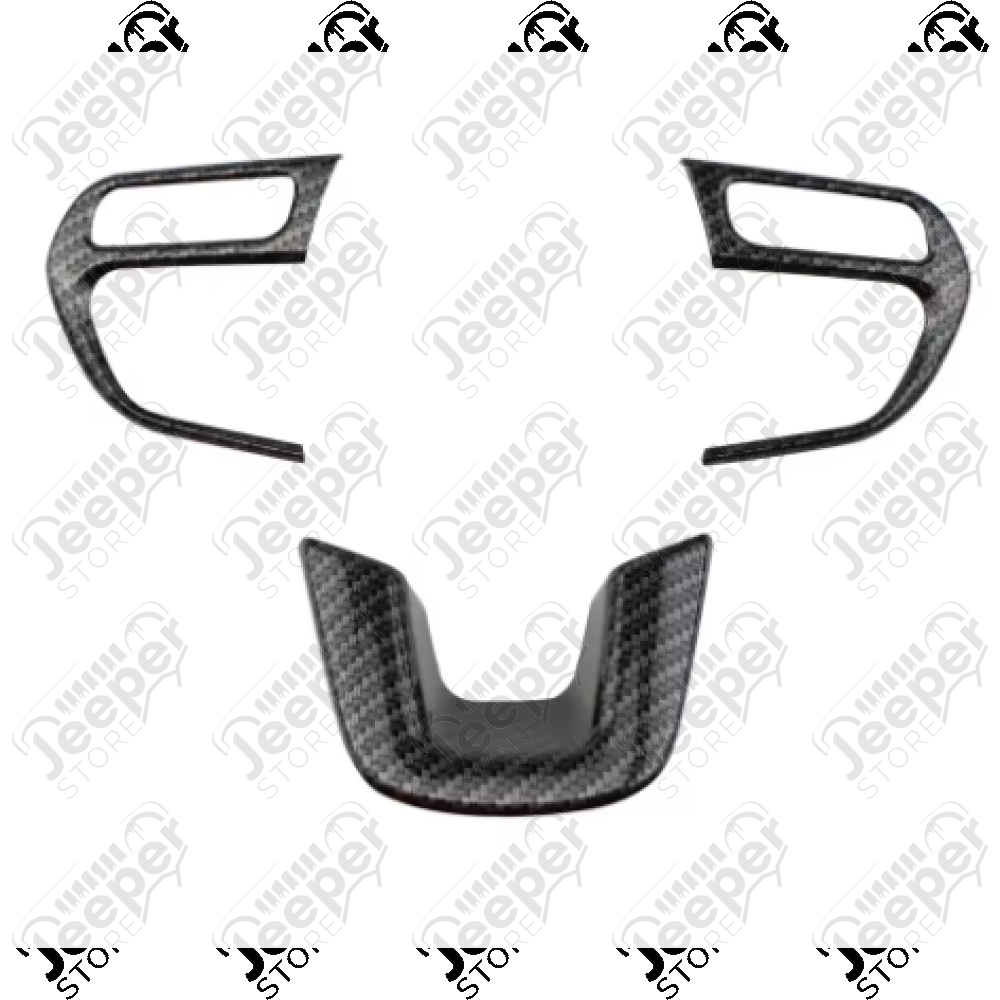 Enjoliveur de branches de volant couleur imitation carbon pour Jeep Renegade BU, BV