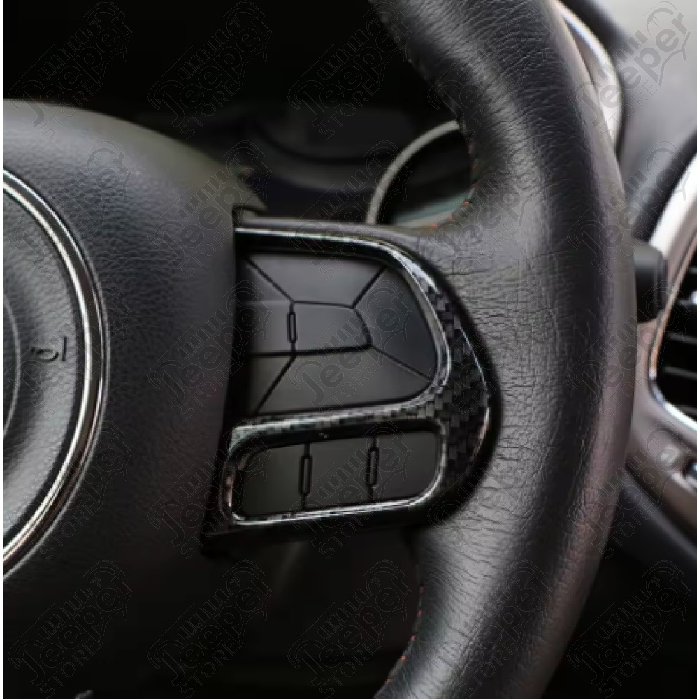 Enjoliveur de branches de volant couleur imitation carbon pour Jeep Renegade BU, BV