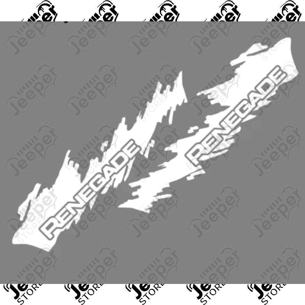 Kit de 2 autocollants de portes "Renegade" couleur blanc pour Jeep Renegade BU, BV