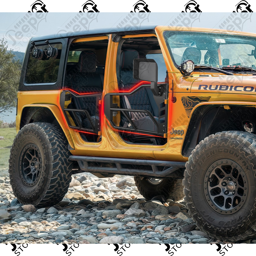 Kit de 4 demi portes tubulaires en acier sans rétroviseurs pour Jeep Gladiator JT