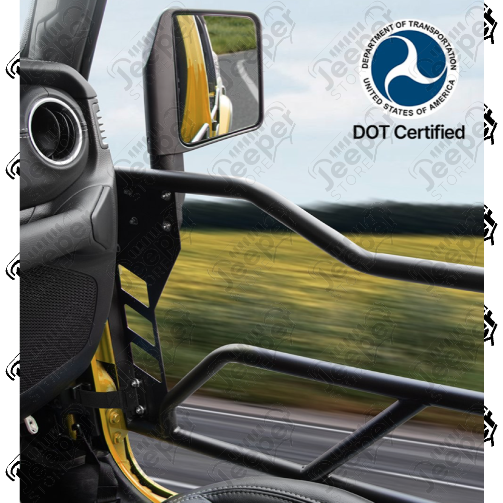 Kit de 2 demi portes avant tubulaires en acier sans rétroviseurs pour Jeep Wrangler JK