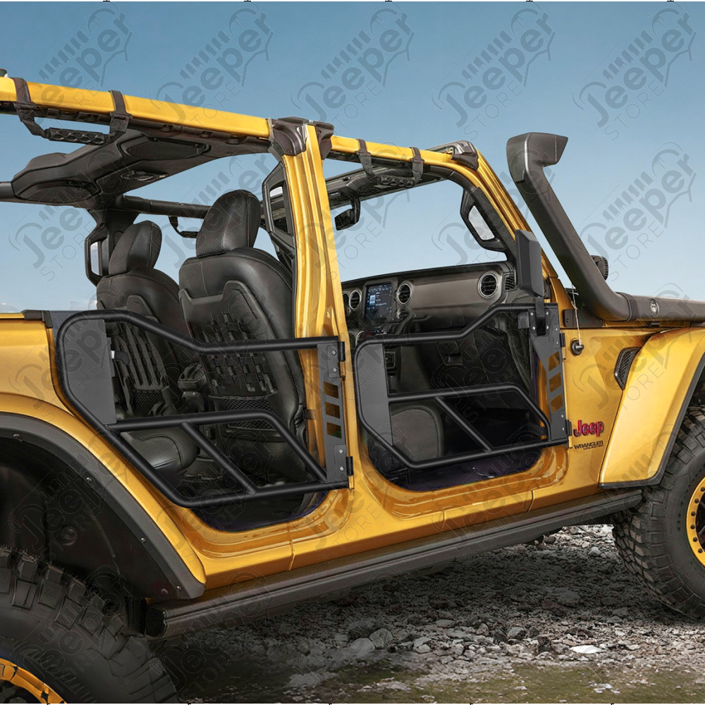 Kit de 4 demi portes tubulaires en acier sans rétroviseurs pour JeepGladiator JT