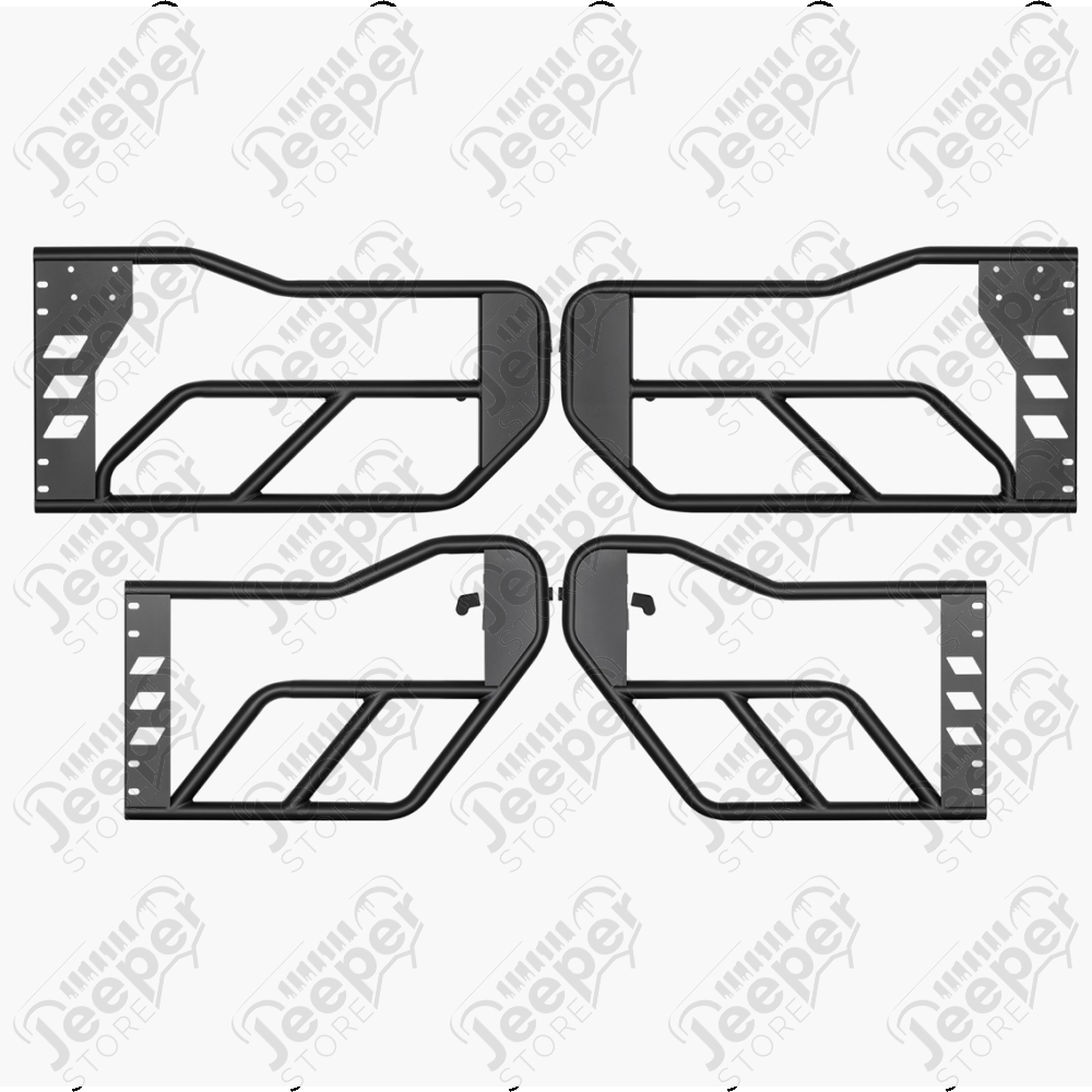 Kit de 4 demi portes tubulaires en acier avec rétroviseurs pour Jeep Wrangler JL Unlimited
