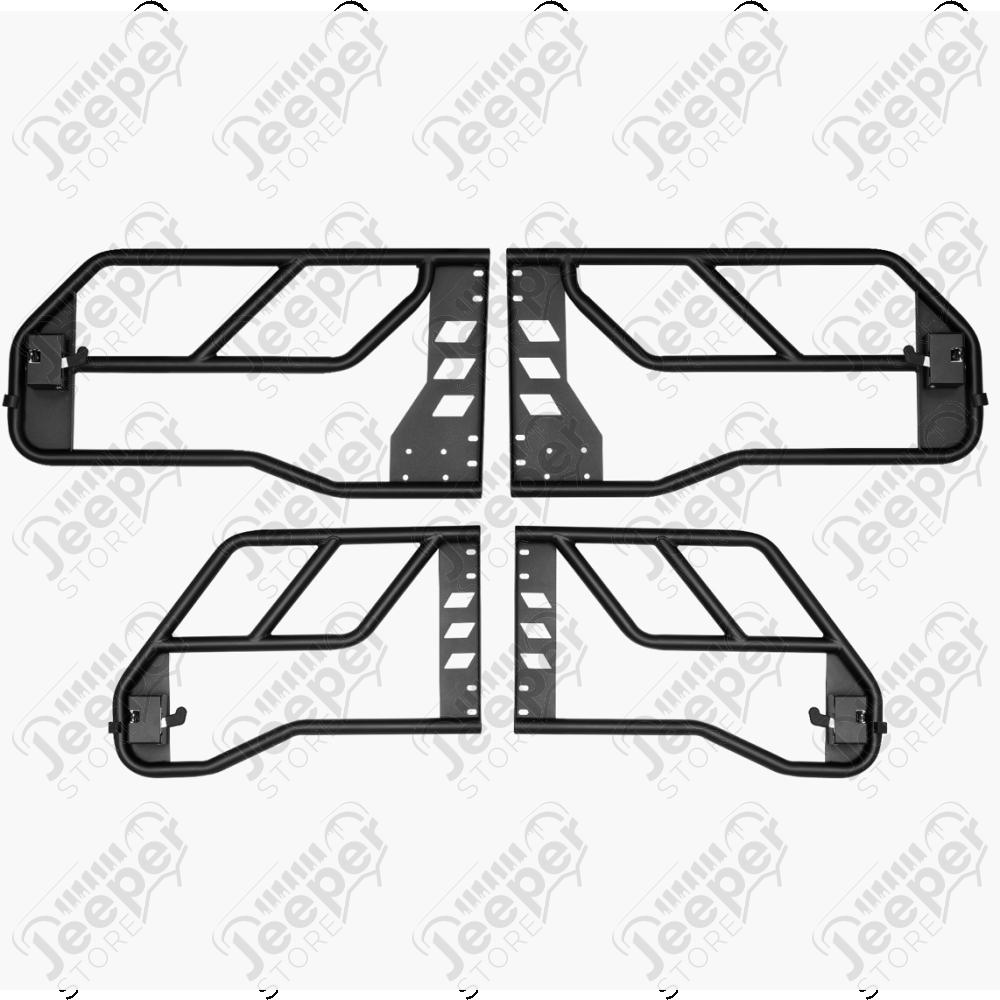 Kit de 4 demi portes tubulaires en acier avec rétroviseurs pour Jeep Wrangler JL Unlimited