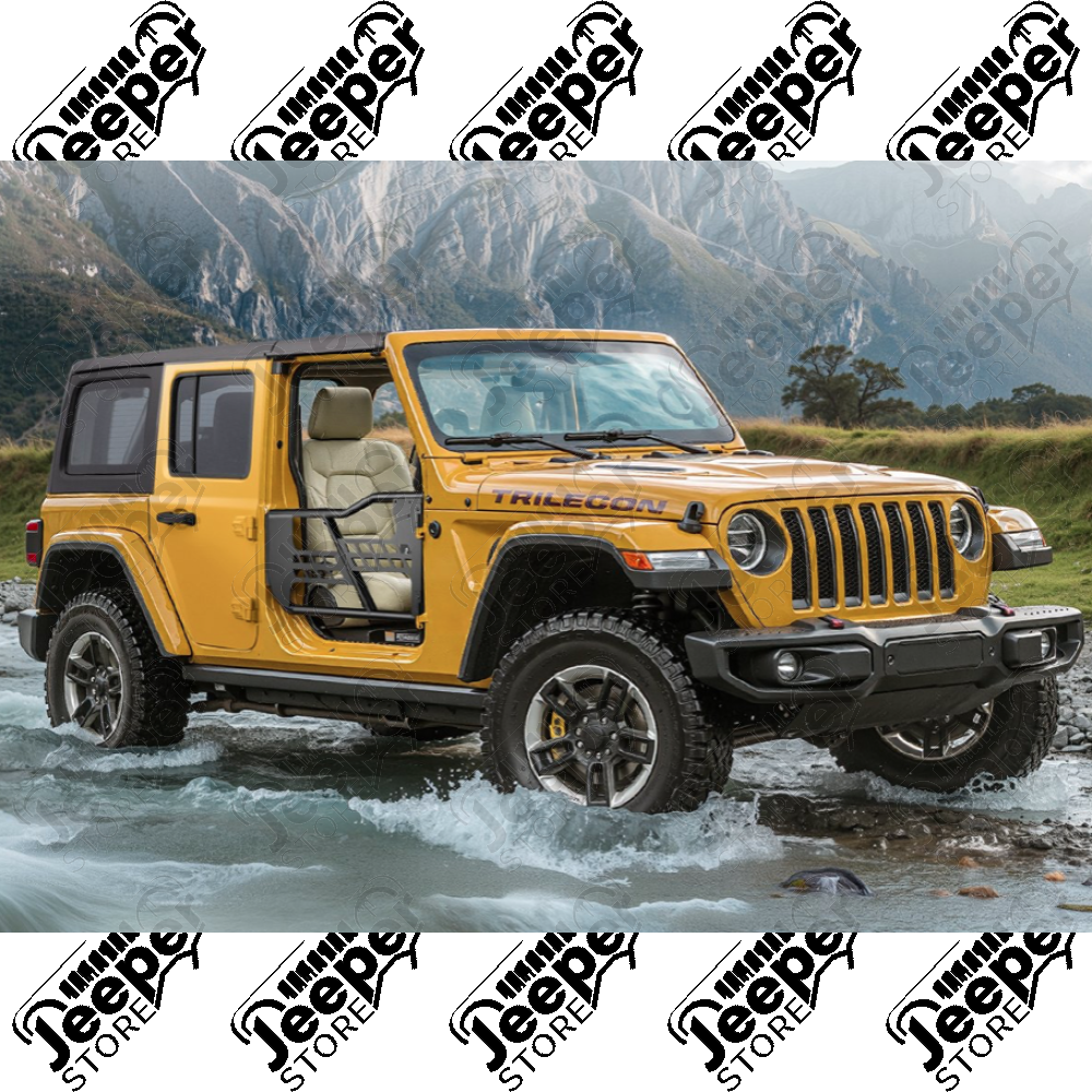 Kit de 2 demi portes avant tubulaires en acier sans rétroviseurs pour Jeep Wrangler JK