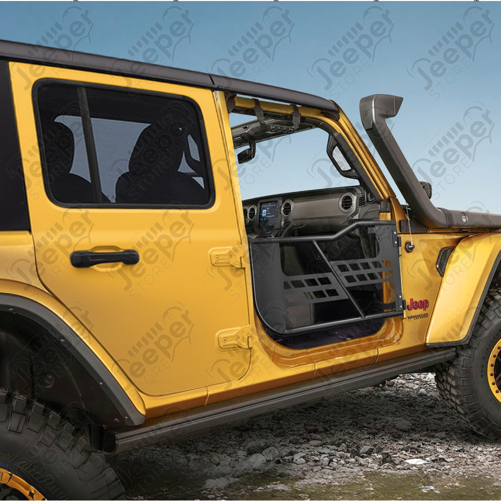 Kit de 2 demi portes avant tubulaires en acier sans rétroviseurs pour Jeep Wrangler JK