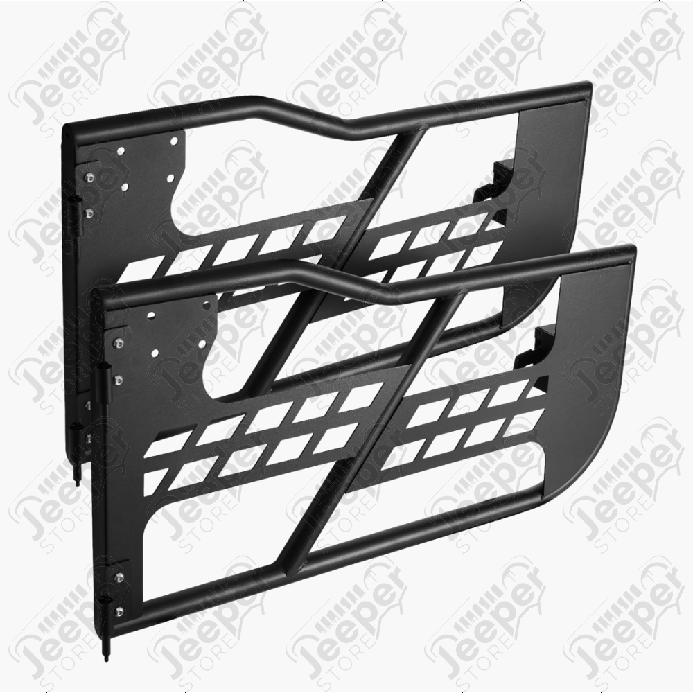 Kit de 2 demi portes avant tubulaires en acier sans rétroviseurs pour Jeep Wrangler JK