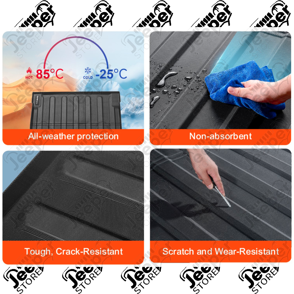 Tapis de coffre (benne) en caoutchouc pour Jeep Gladiator JT
