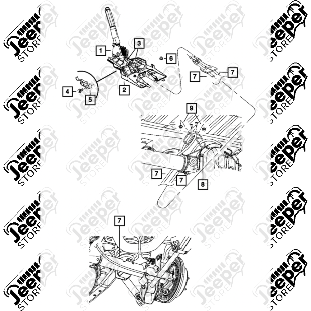 Levier de frein à main pour Jeep Gladiator JT - 0349.35 / 6LZ011R3AE / 6LZ011R3 / 6LZ011R3AC / 6LZ011R3AD