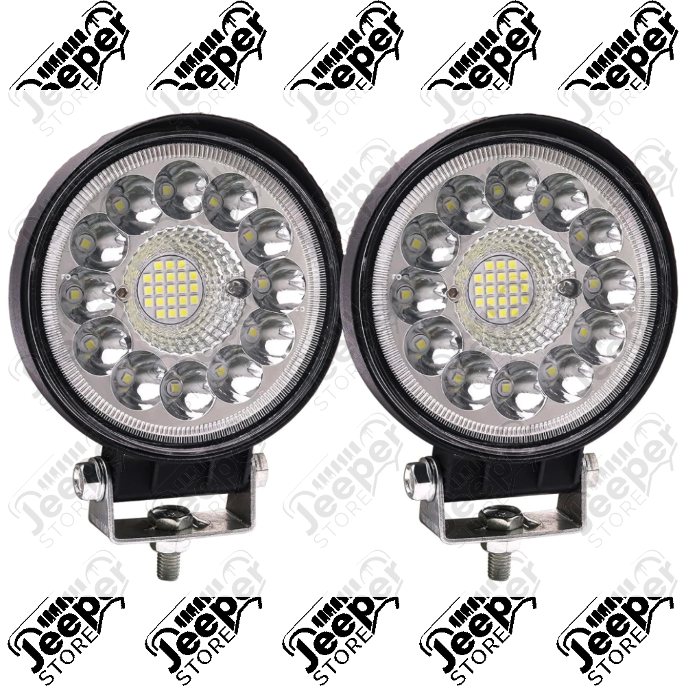 Kit 2 Projecteurs de lumière LED universel (de 12V à 24V) 72Watts Diamètre : 12cm - LED870 / FR-YW / B071V626V6
