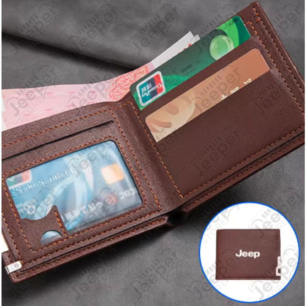 Portefeuille Jeep pour homme - Couleur : noir