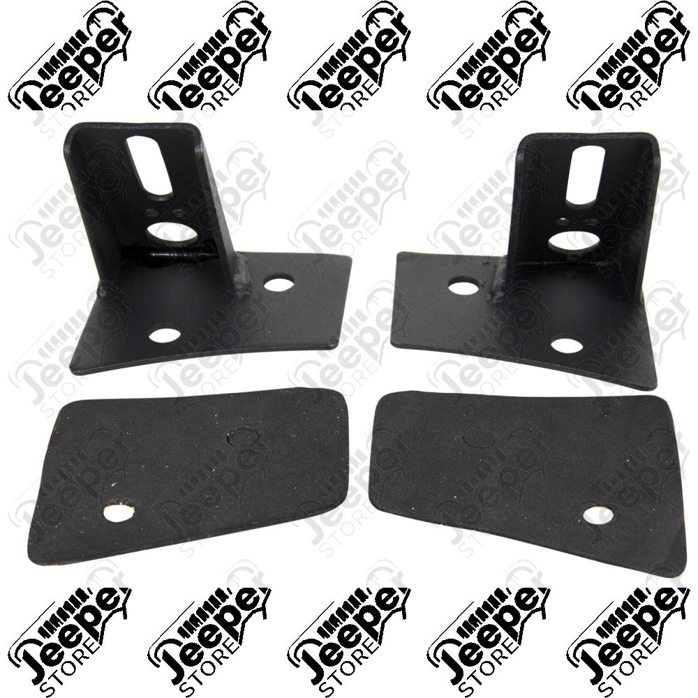Kit Fixations lampes portées sur bas de baie de pare brise Jeep Wrangler JK 