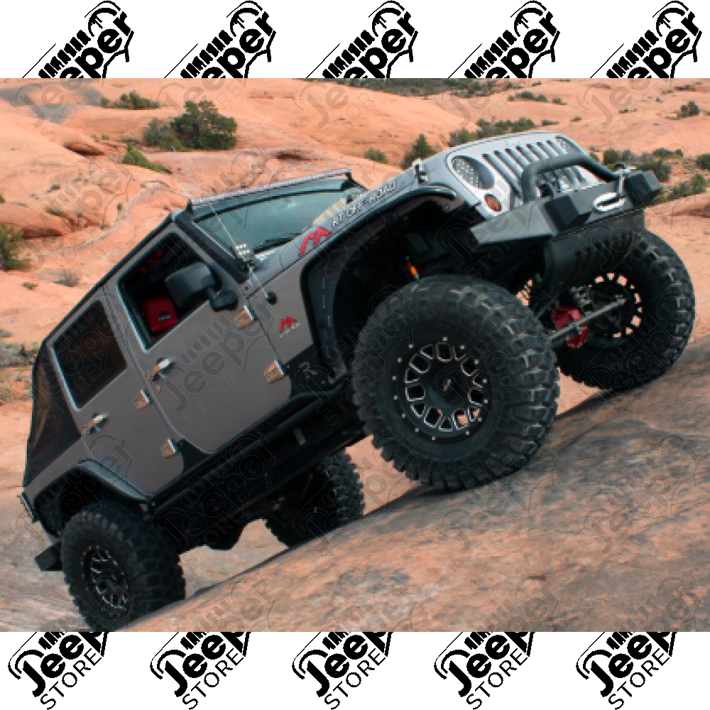Kit marches pieds (renfort bas de caisse) en acier noir pour Jeep Wrangler JK Unlimited, 4 portes - 1534.36 / 11504.22 / RT20029