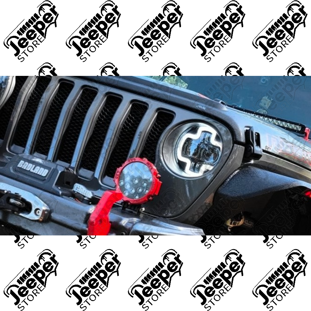 Kit 2 phares LED 9” FLJ Offroad – Signature “X” homologuée (DOT/SAE/E9) pour Jeep Wrangler JL - 0824.30 / XOHL055