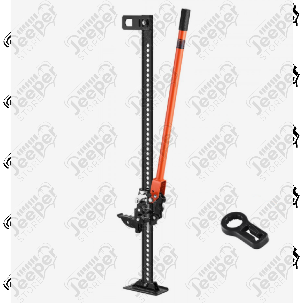 Cric type Hi-Lift FLJ Offroad IRONJACK 48” – 3T (Noir & Orange/Rouge) pour Jeep 4x4