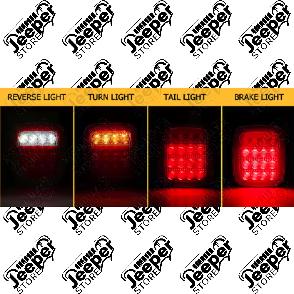 Kit de 2 feux LED arrière gauche et droit (plat version Europe) pour Jeep CJ, Wrangler YJ, TJ