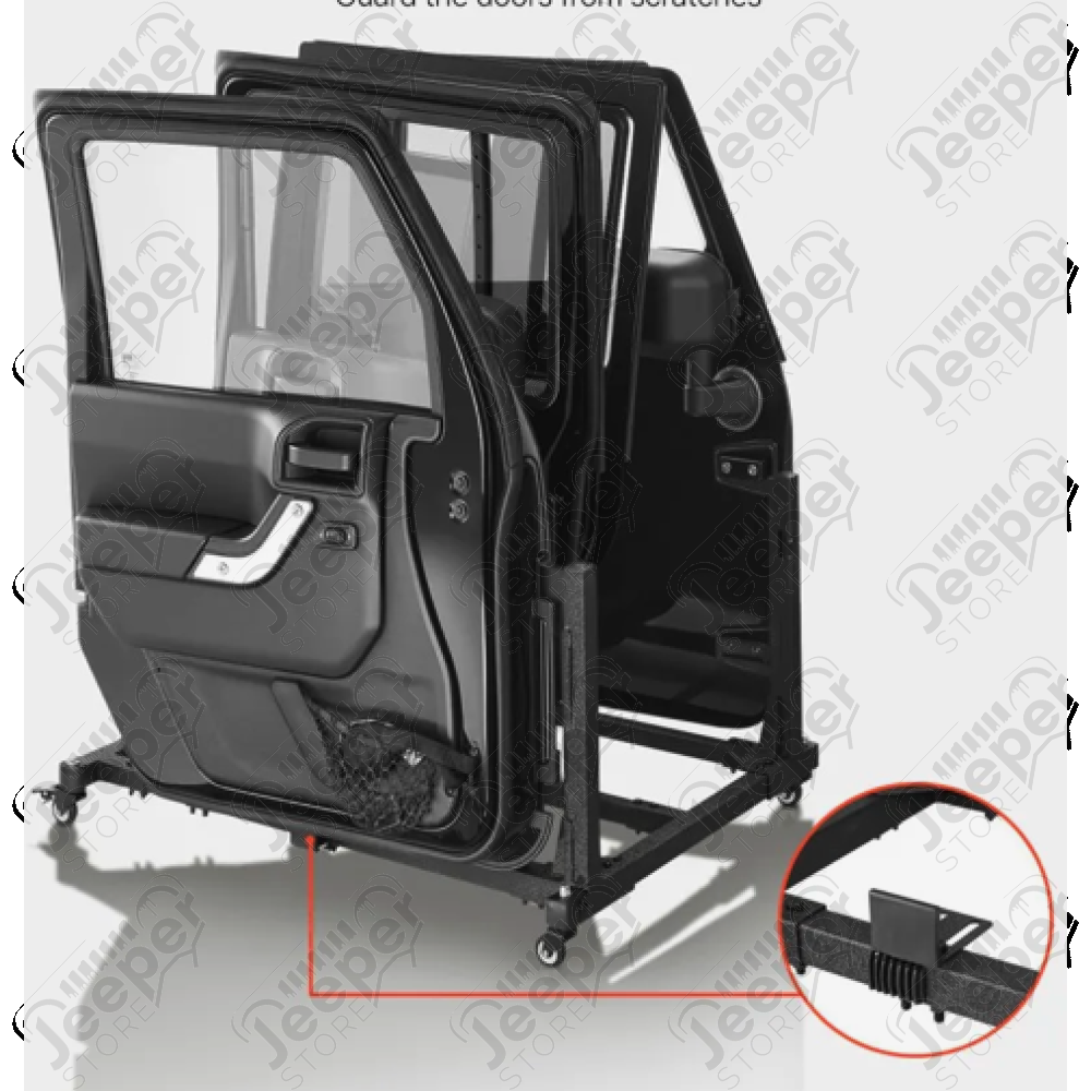 Chariot pour stockage des portes ou des demi-portes pour Jeep Wrangler JK, Wrangler JL et Gladiator JT