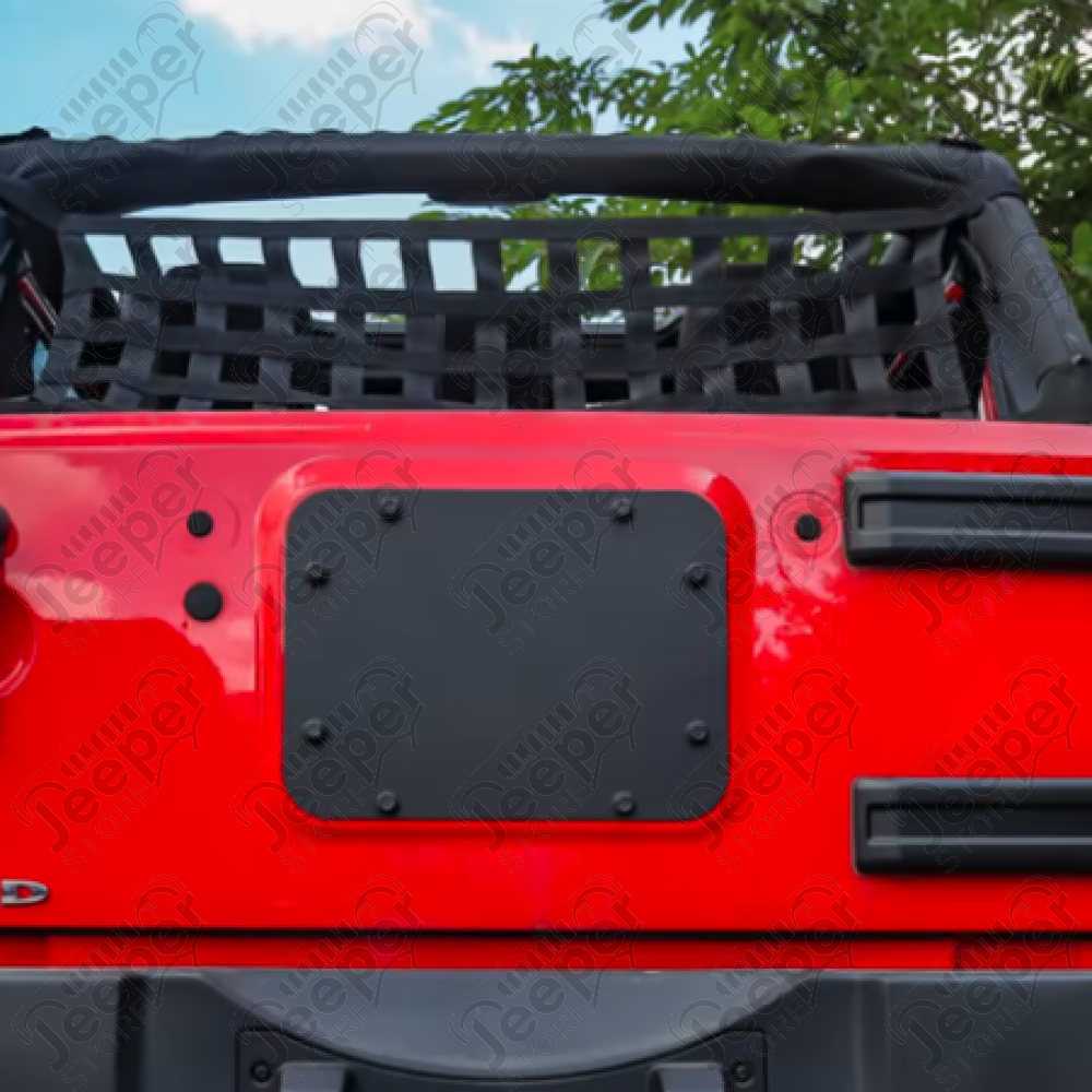 Plaque de suppression de roue de secours avec bouchons pour Jeep Wrangler JK