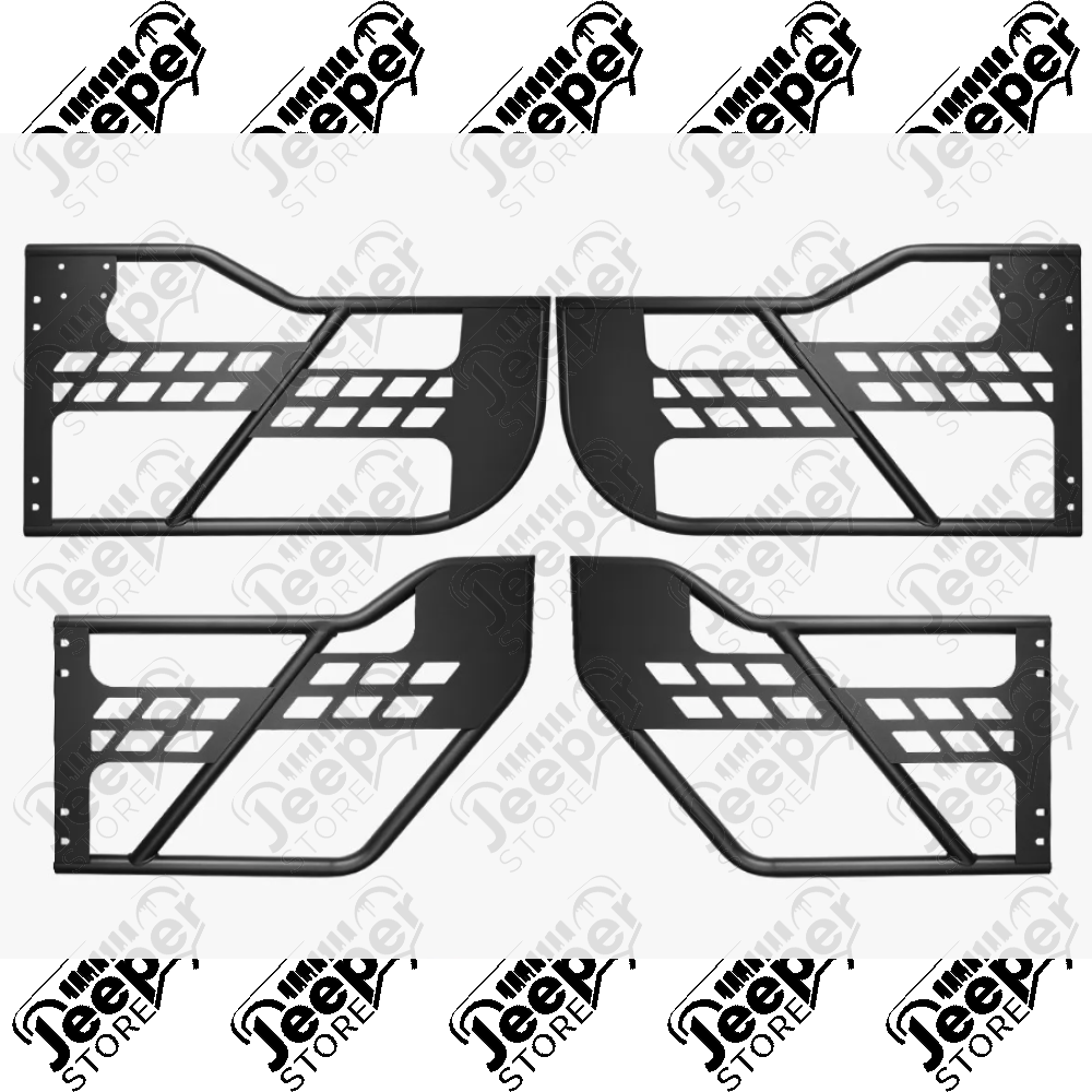 Kit de 4 demi portes tubulaires en acier sans rétroviseurs pour Jeep Wrangler JL Unlimited
