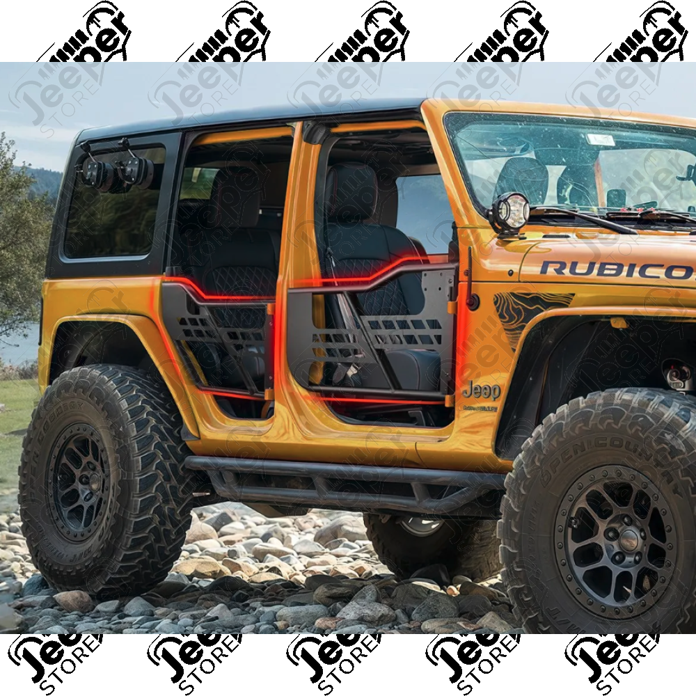 Kit de 4 demi portes tubulaires en acier sans rétroviseurs pour Jeep Wrangler JL Unlimited